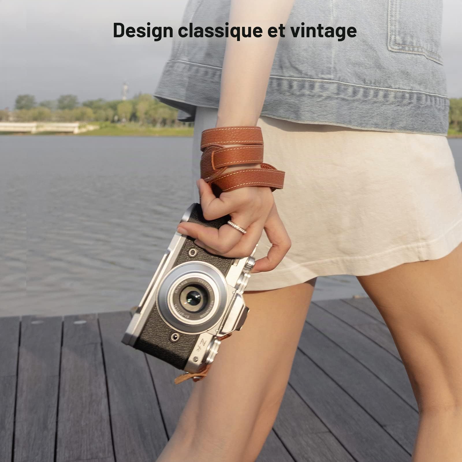 SMALLRIG Sangle pour Camera en Cuir, Bandoulière Vintage en Cuir Vvéritable Marron pour Canon, pour Nikon, pour Pentax, pour Sony, pour Fujifilm et pour Camera Numériques - 3485