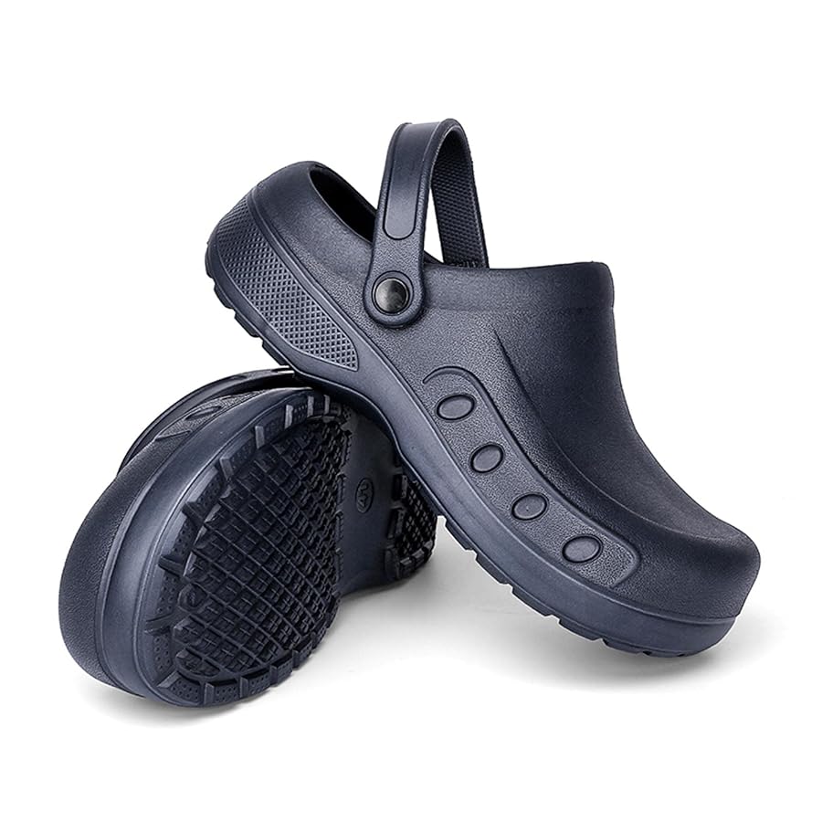 Scarpe Da Chef Uomo Antiscivolo In EVA - Leggere, Resistenti Acqua/olio, Suola Gomma, Taglie UK5-10, Per Cucina E Giardino - 4