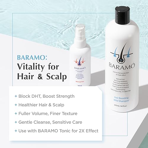 Miniatura 6 de Champú suave que aumenta el cabello para evitar el adelgazamiento y la pérdida del cabello, 16 onzas líquidas, ingredientes activos DHT Blocker