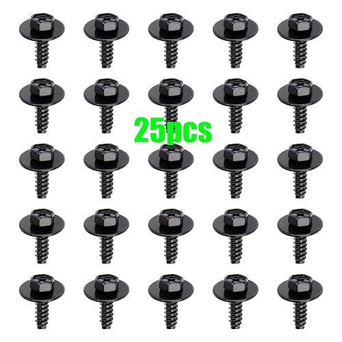 Miniatura 4 de OAUTOO 25pcs M5-0.071 x 0.630 in Phillips cabeza hexagonal Sems Tornillos para 9CF6-00-516B Mazda 9CF600516B