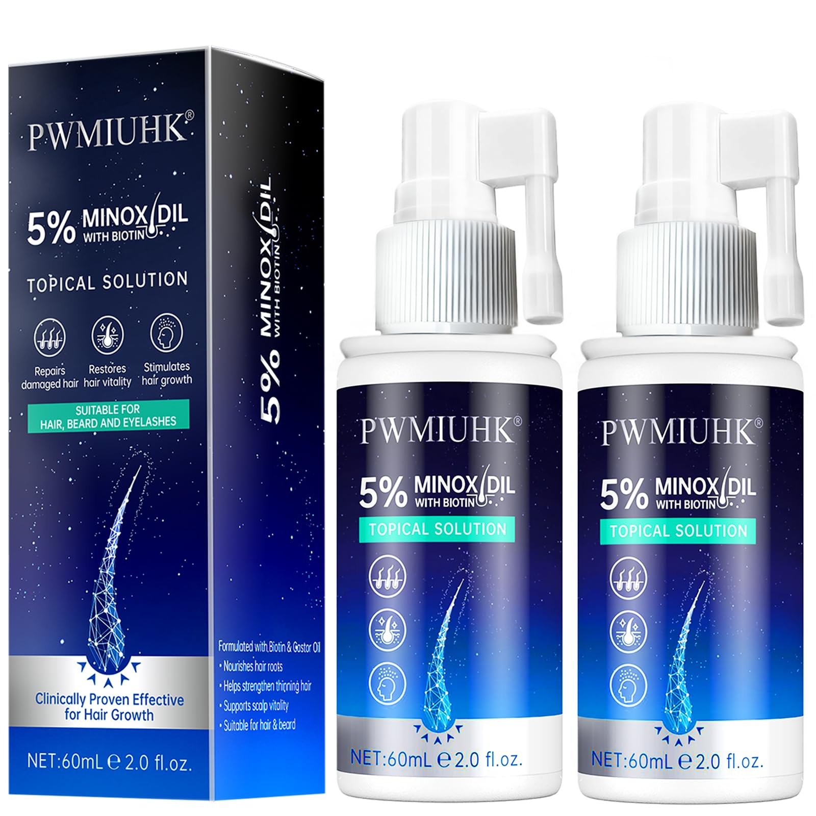 Minoxidil for Men and Women Hair Growth 5 Minoxidil Spray Hair Regrowth Treatment Serum Stop Hair Thinning and