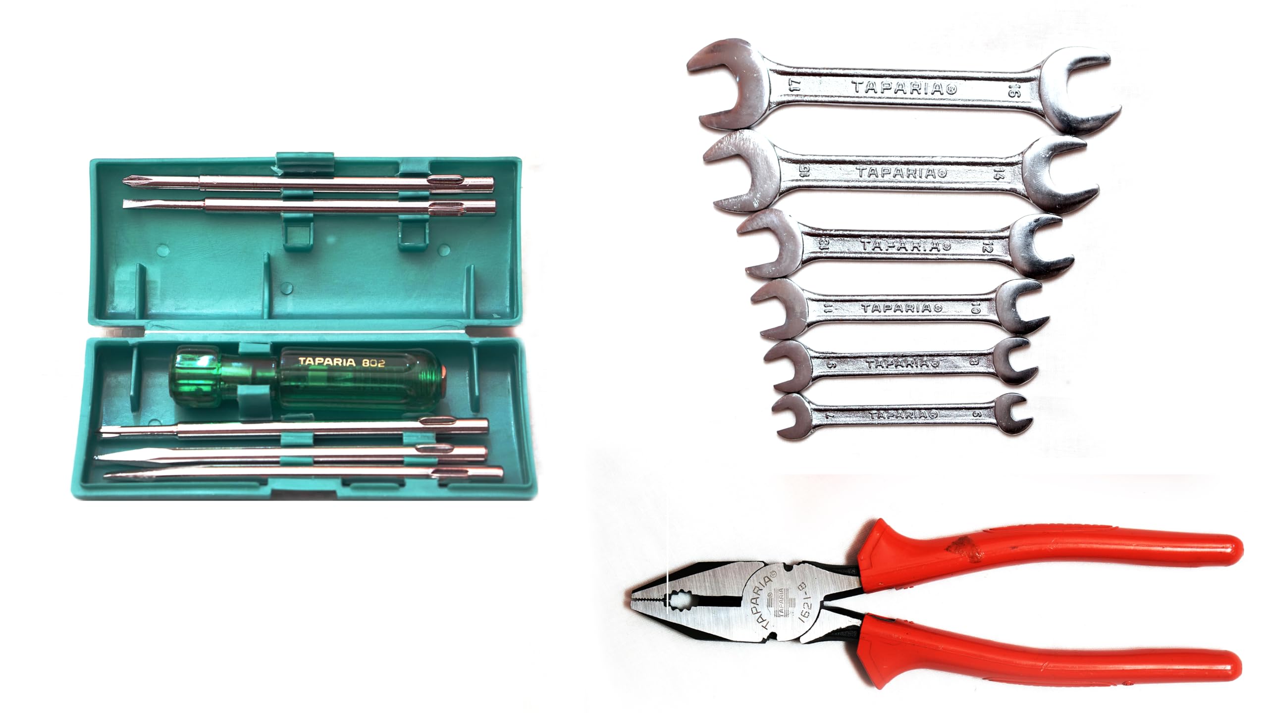 Taparia TK002 1621-8, DEP06, 802 Screwdriver, Combination Plier 8", Spanner Set 6 Pc (B0CKW6RY4S) Amazon Price History, Amazon Price Tracker