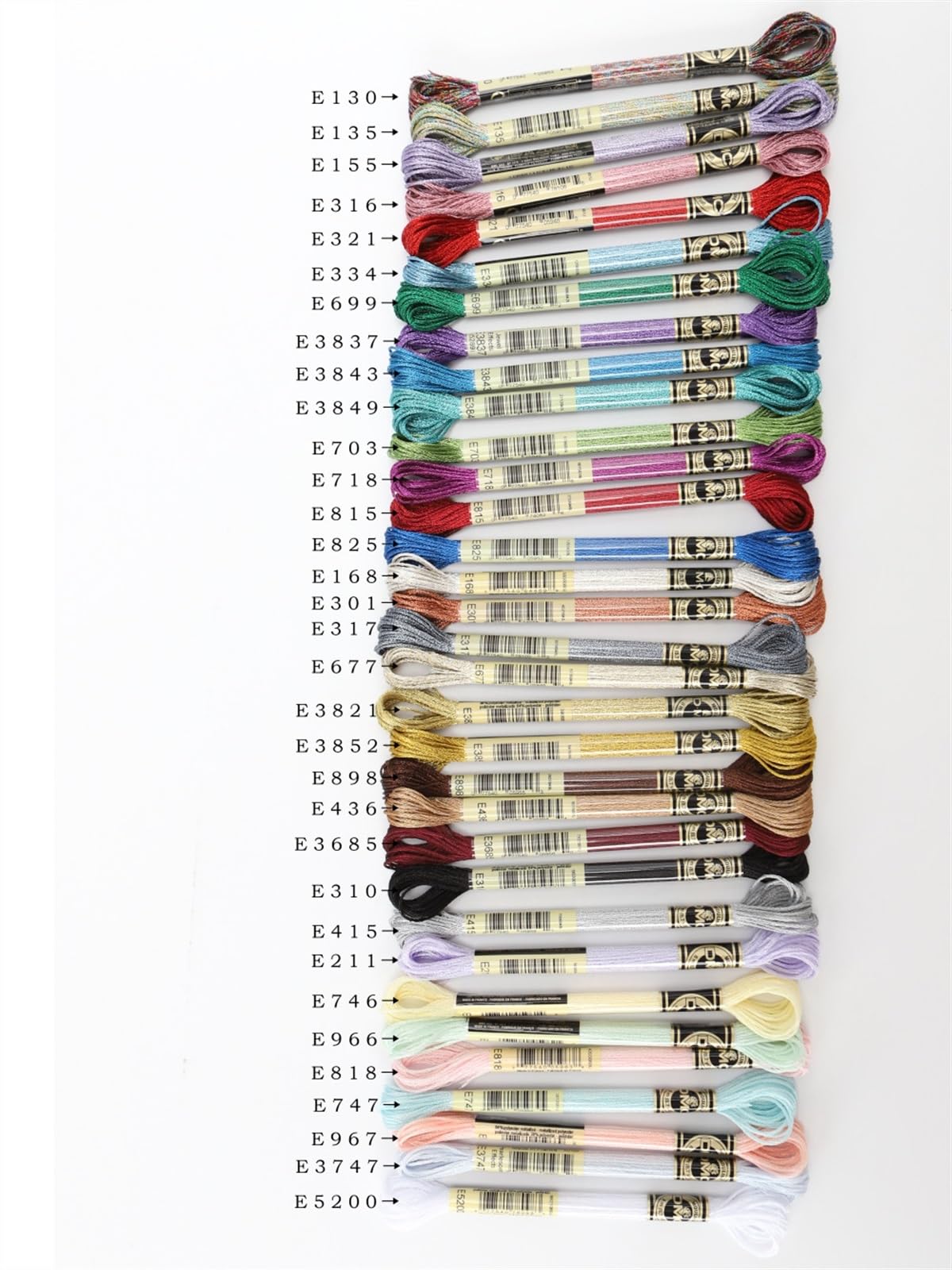 Sticktwist 8 Meter Strang Art Strands Kreuzstichgarn für Armbänder Knüpfen(33 Metallic Colors)