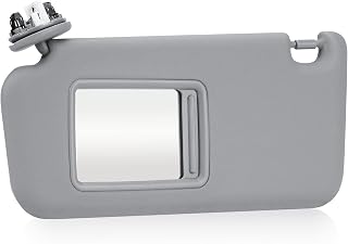 Gray Driver Left Side Sun Visor Replacement Compatible with Toyota RAV4 2006-2013 Replace 74320-42501-B2