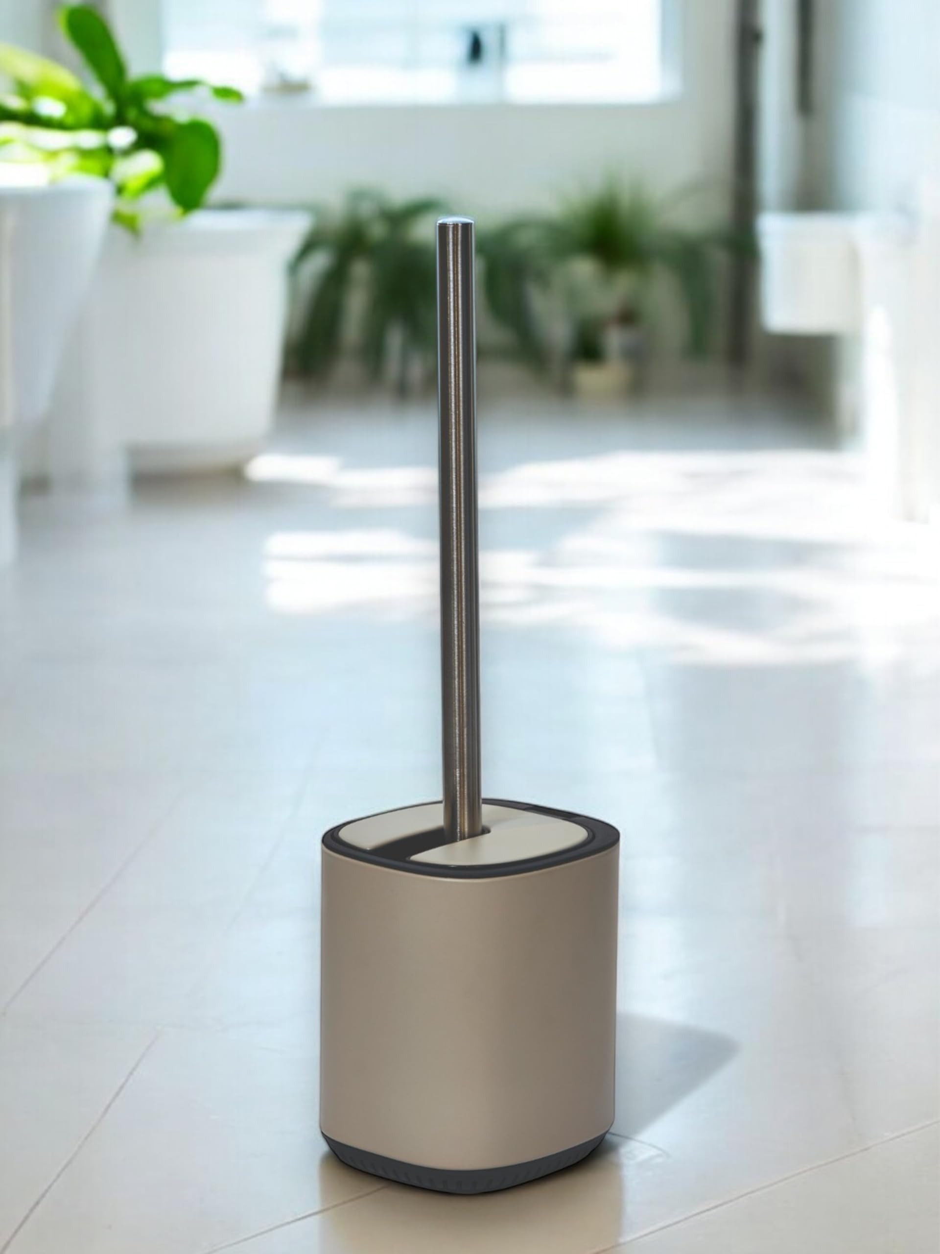 Showerdrape Echo Beige Steel Toilet Brush & Holder from B&Q