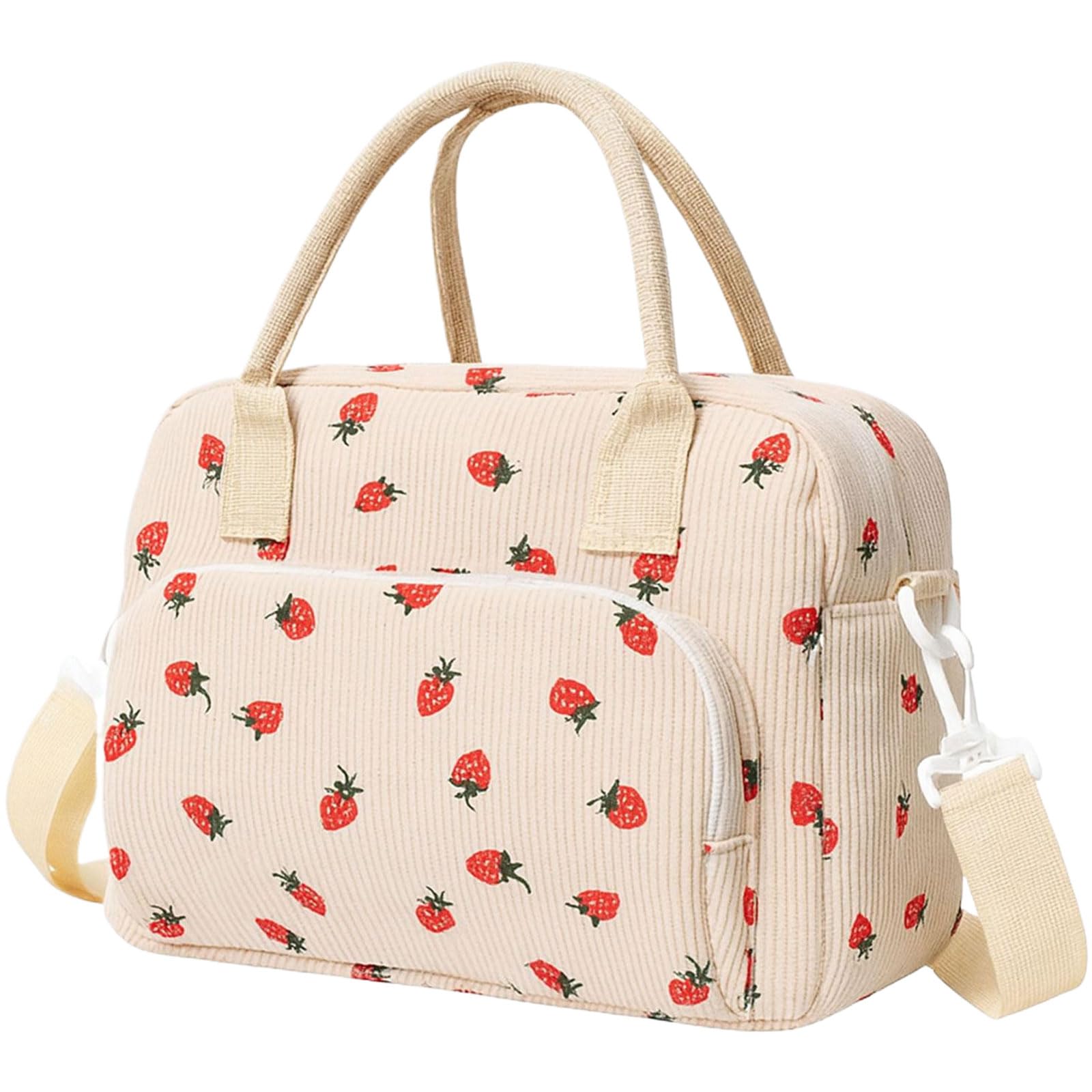 MUNSKT Lunch Bags for Women, 12L Large Insulated Lunch Box with Adjustable Shoulder Straps, Multi-Pockets Pack Lunch Bag Reusable Picnic Cooler Bag for Work School Picnic Travel Beach Gifts for Women