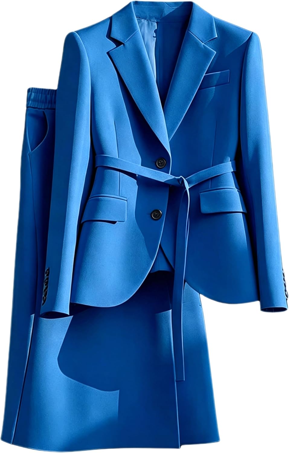 Women's 2-Pieces Suit Two Buttons Jacket Skirt Tuxedos Dress for Party Work