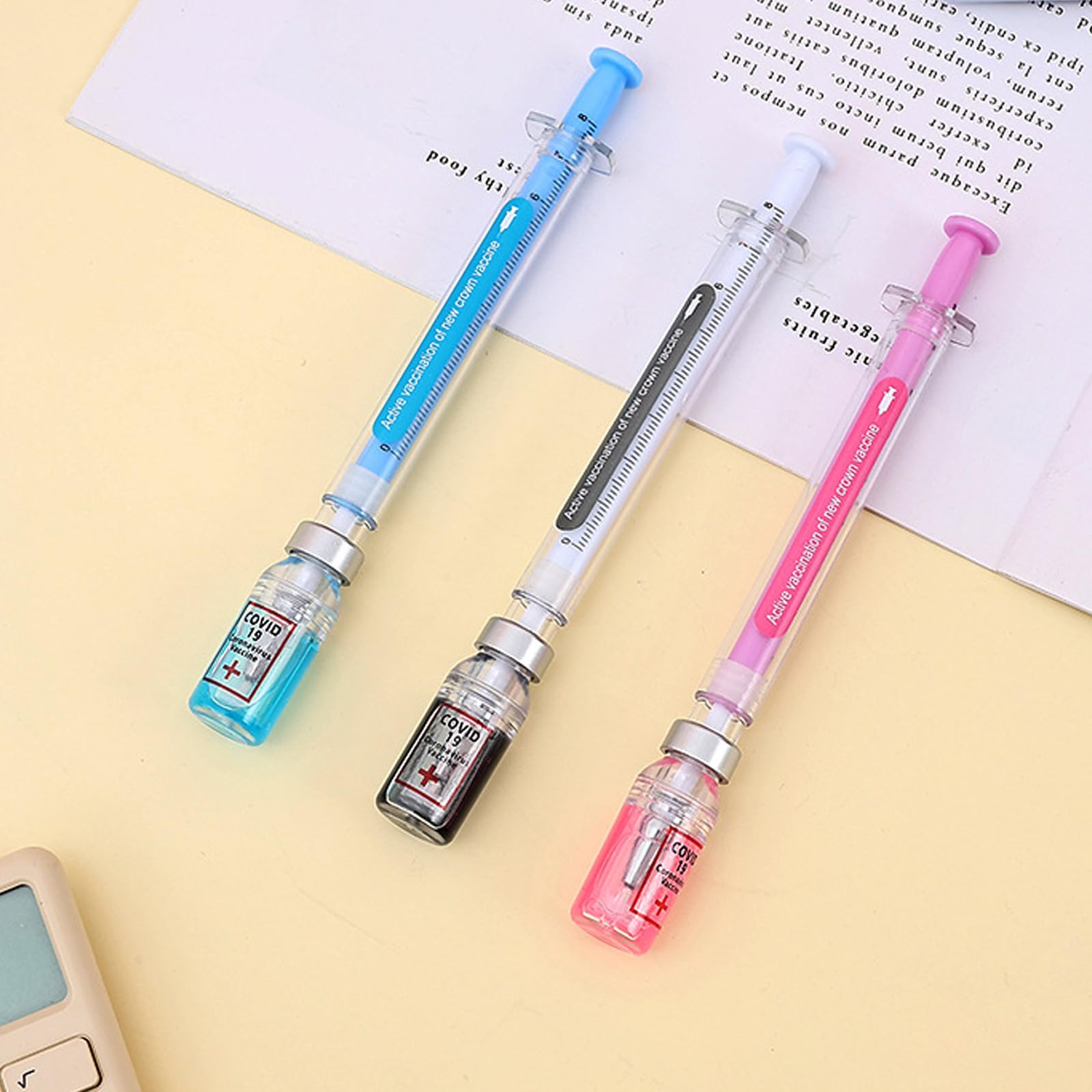36 penna inchiostri gel realistici per inoculatori penna gel con punta ago da 0, 38 mm penna gel con impugnatura ergonomica per studenti infermieri che scrivono appunti prendendo pennarelli
