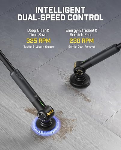 Miniatura 3 de Fanttik Flip G9 Pro - Limpiador eléctrico, motor VoltiPulse, limpiador de doble velocidad con 6 cabezales de cepillo, ángulo ajustable y mango