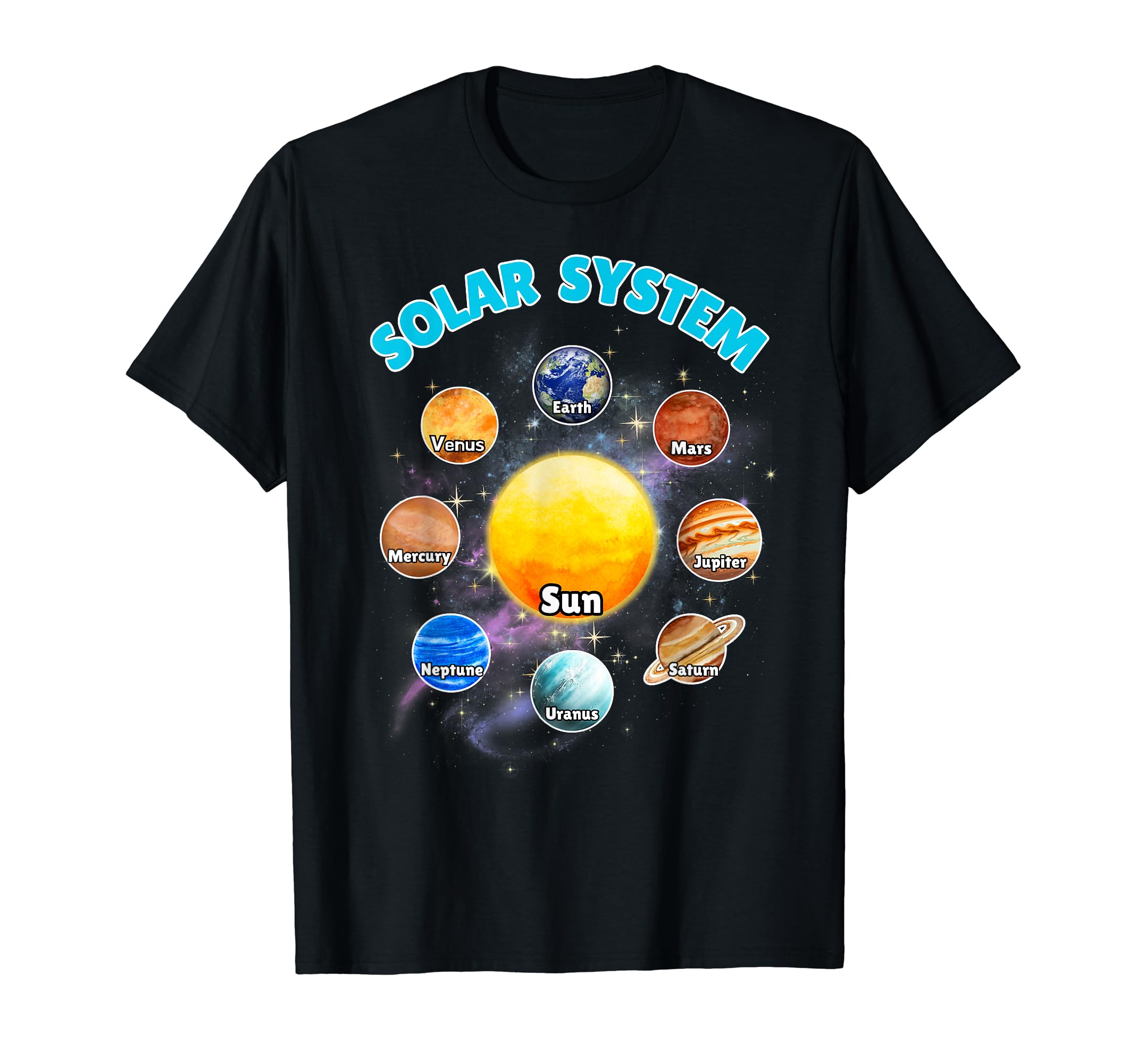 Kids Science Top for Space Lover Planets Solar System T T-Shirt