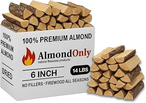 Miniatura 13 de Trozos de madera de almendro para ahumar de 3-4 pulgadas - 100% tostados - Trozos premium de BBQ para ahumar y asar a la parrilla - ¡Perfectos