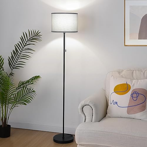 Miniatura 2 de FOLKSMATE Lámpara de pie para sala de estar, moderna lámpara LED de pie simple, luz alta minimalista para dormitorio, oficina, habitación de los