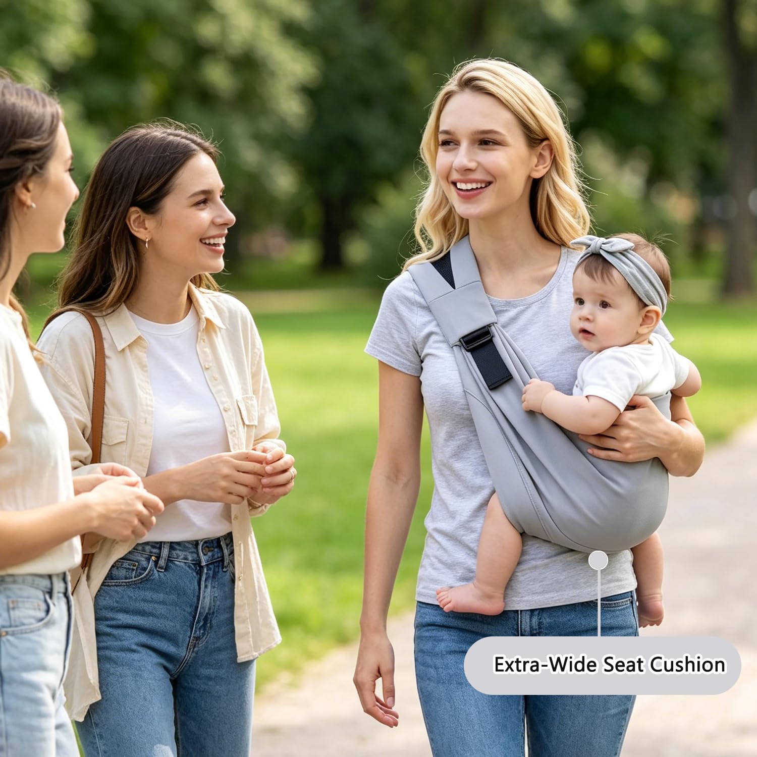 Portabebés ergonómico con soporte de cadera para niños pequeños, transportador lateral asistido con correa de hombro ajustable, ligero para niños de 3 a 36 meses (gris)
