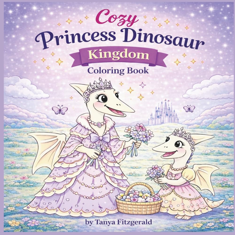 Cozy Princess Dinosaur Kingdom Coloring Book