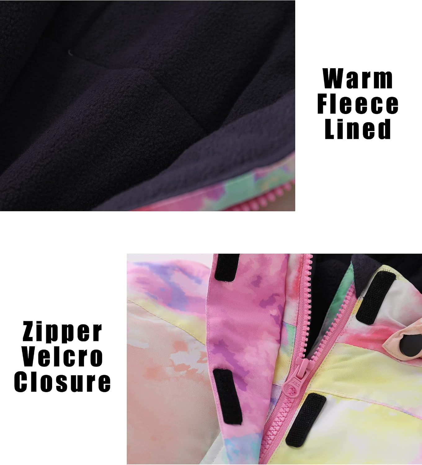 Girls Boys One Piece Snowsuit Waterproof Windproof Ski Snow Hooded Coveralls