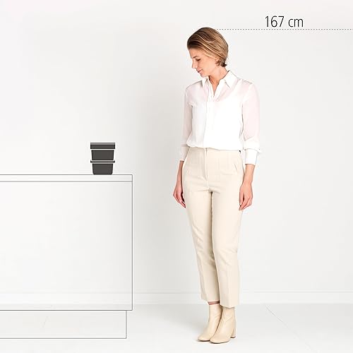 Miniatura 81 de Brabantia Sort & Go - Bote de basura para alimentos (1.6 galones/verde abeto) Pequeño organizador de abono de cocina con asa y tapa extraíble, fácil