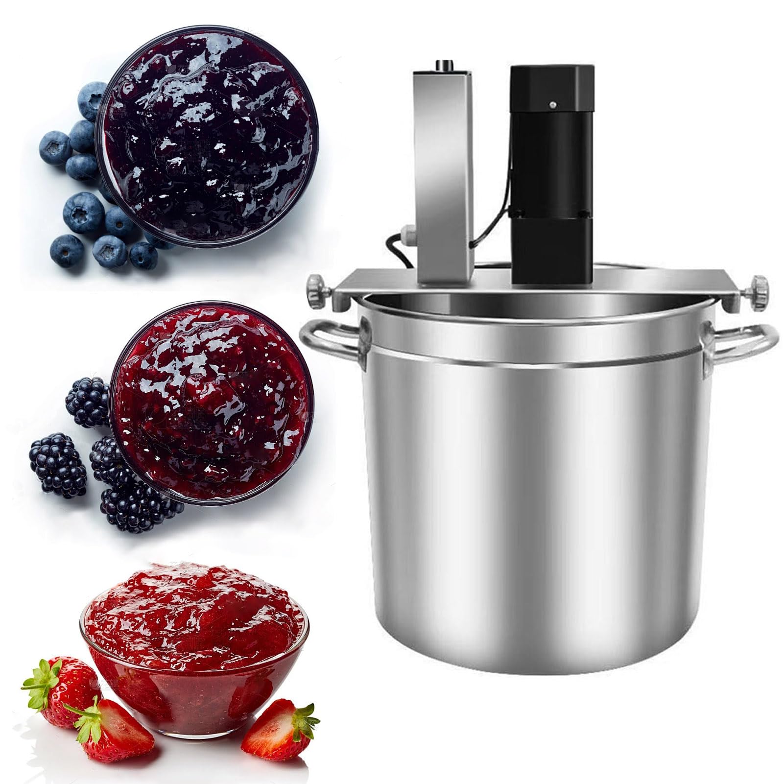 GLJTUO Electric Mixer Machine,Electric Food Mixer Automatic Stirrer for Commercial Use, 25L Capacity - Ideal for Soups, Sauces, and Jam Making,40L