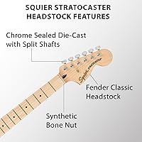 Vista 120 de Fender Squier Affinity Stratocaster - Paquete azul Lake Placid con amplificador Frontman 10G, estuche, afinador, cable de instrumento, correa, púas