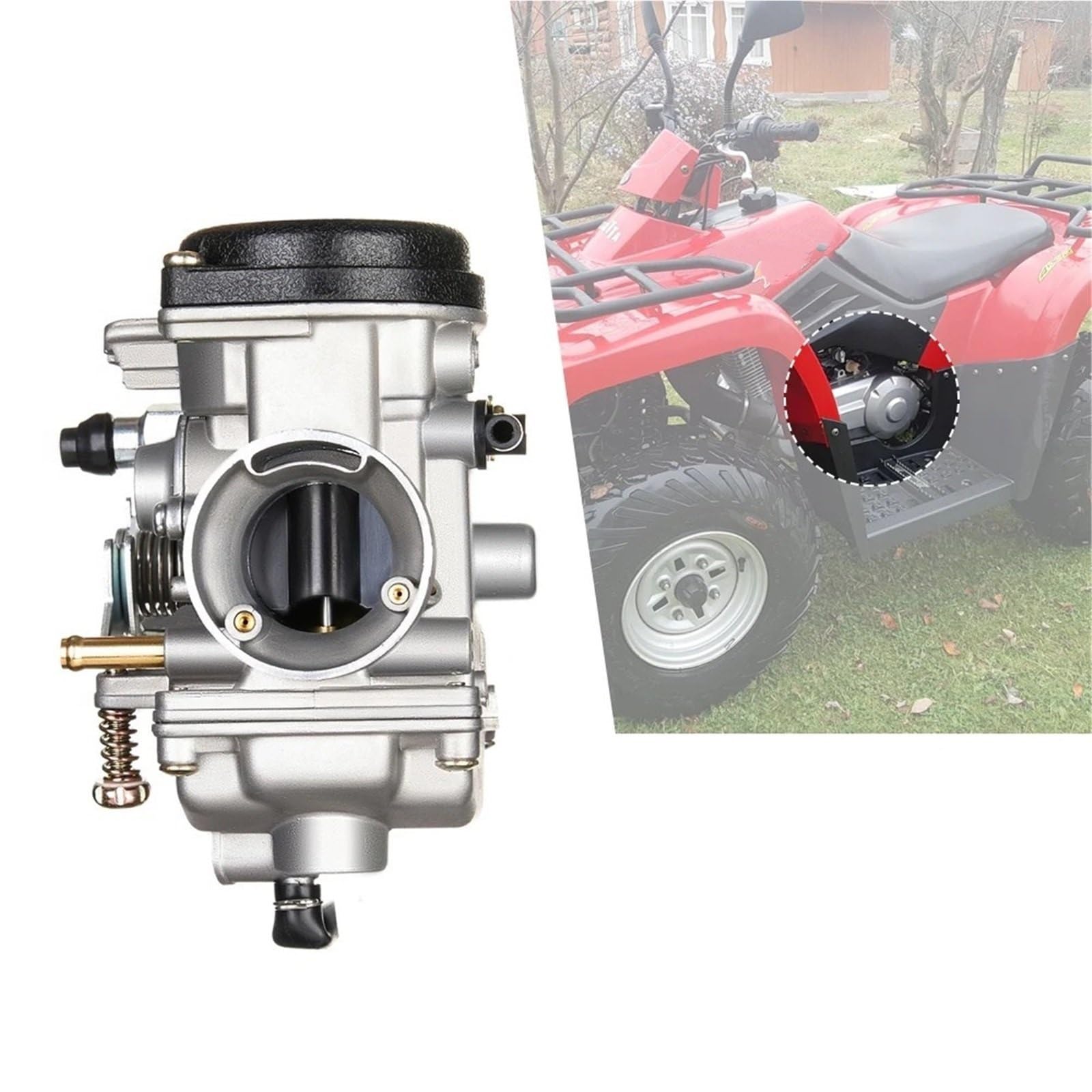 Naprawcze Carb Wymiana Akcesoriów Gaźnik pasuje do MV30 Roketa ATV-10 JIANSHE 250 JS250 BAJA WD250U Trail Jet Moto Tank 250CC(MV30 Black Manual)