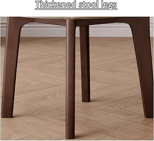 Miniatura 7 de JKGHK Dining Chairs, Wooden Room Chair with Back, Kitchen Chair with Removable Fabric Seat Cushion Cover, Farmhouse Kitchen Armless Side Chairs for