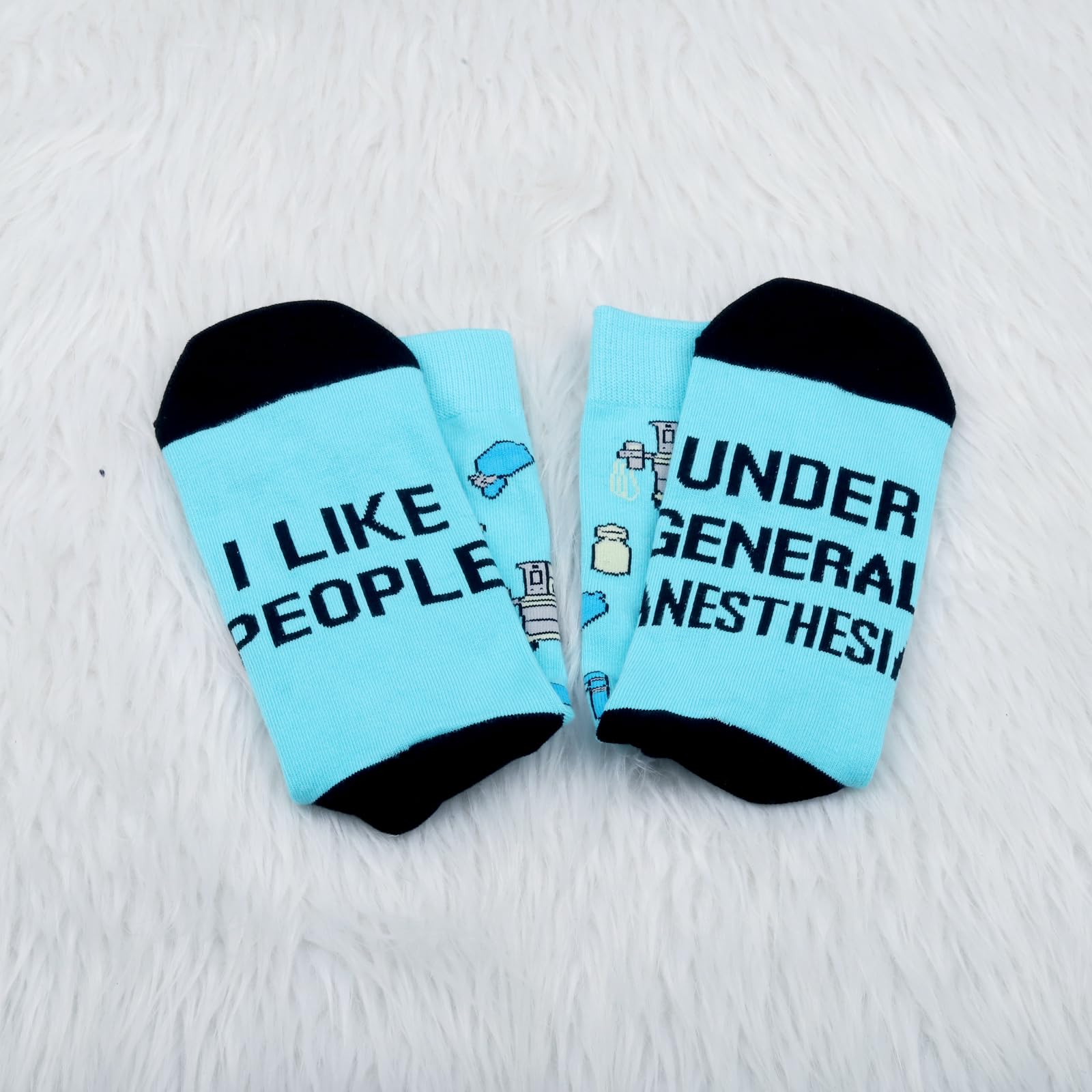 PXTIDY 2 Pairs Anesthesia Socks Anesthesiologist Gift Anesthesia Tech Gift Anesthesia Tech Week Gift Nurse Anesthesia Gifts