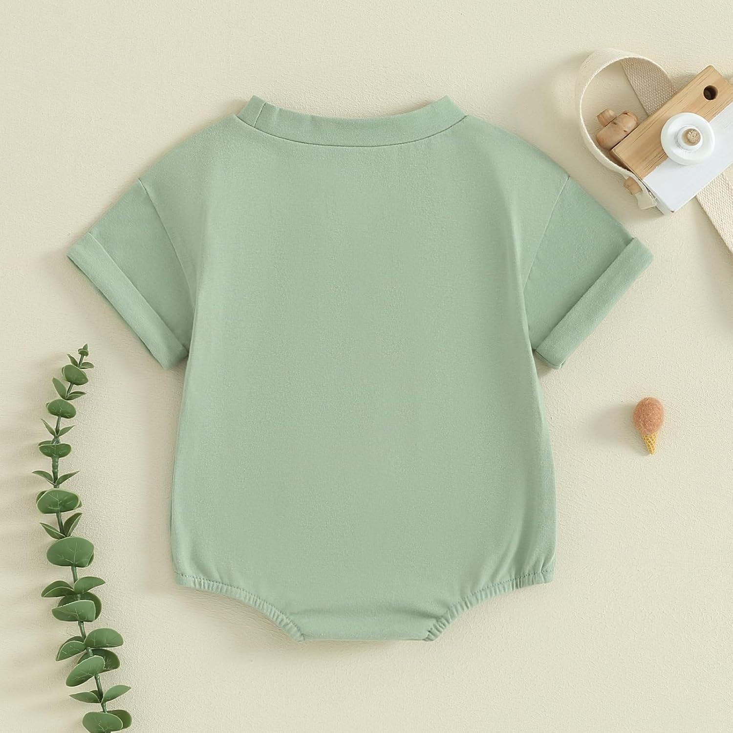 Newborn Infant Baby Boy Summer Outfit Mamas Boy Baby Clothes Boy Oversized Romper Shirts Short Sleeve Onesie - Image 7