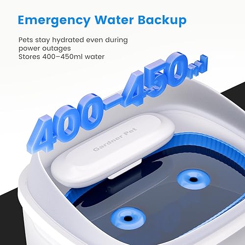 Miniatura 5 de Gardner Pet Fuente de agua para gatos y perros, dispensador automático de agua para perros de gran capacidad de 8 l2.1 galones con circulación de