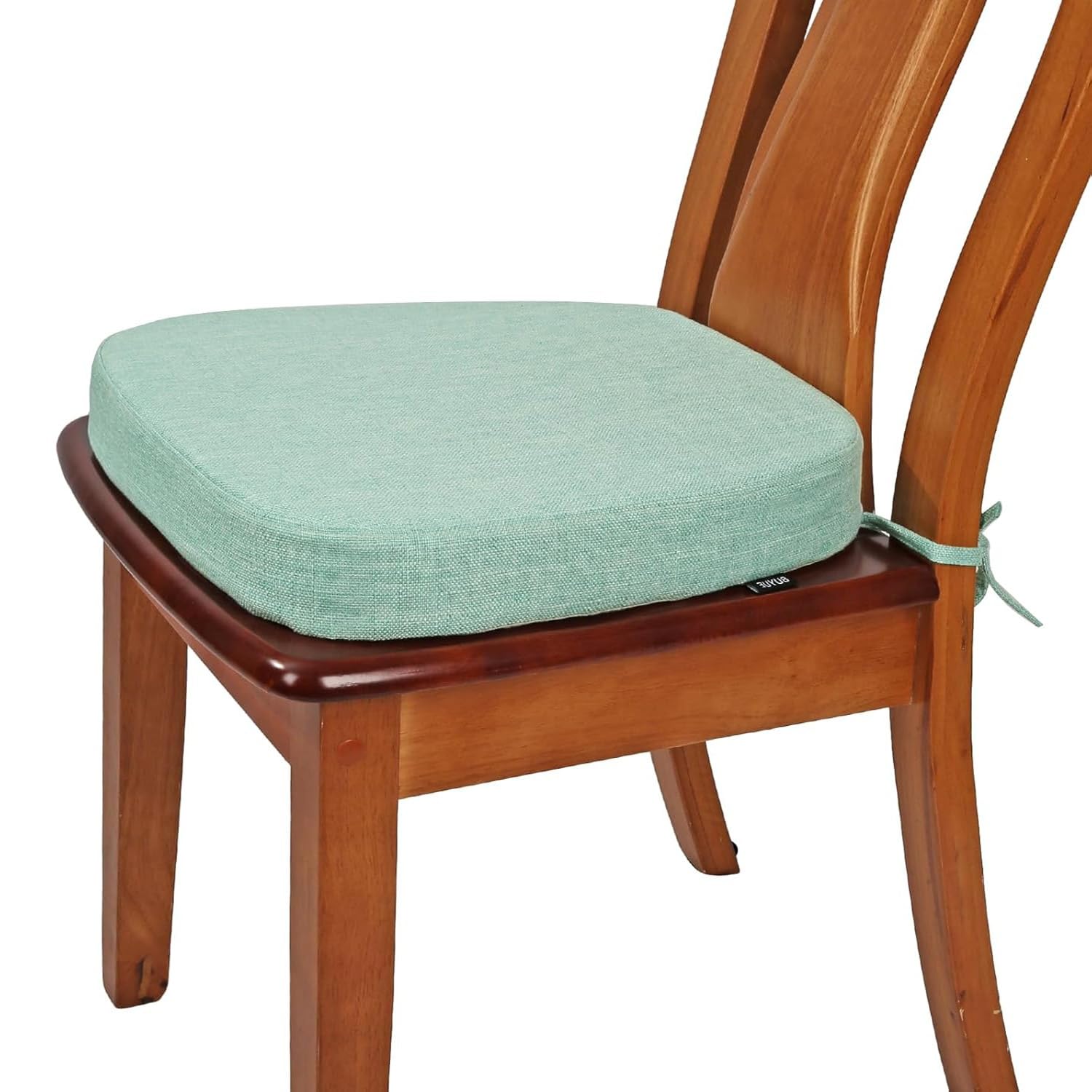 Holomaalahi Light Green U Shaped Cushion 50X50x3cm Chair Pads For Dining Chairs With Ties & Removable Cover