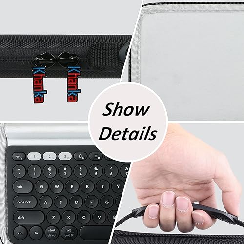 Miniatura 8 de Khanka - Funda de viaje rígida de repuesto para teclado inalámbrico multidispositivo Logitech K780