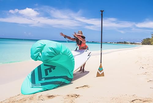 Miniatura 7 de VAMO Stand Up Paddleboard elástico en 4 direcciones, cubierta de tabla UV para remos, kayaks y tablas de surf (tabla de remo no incluida)