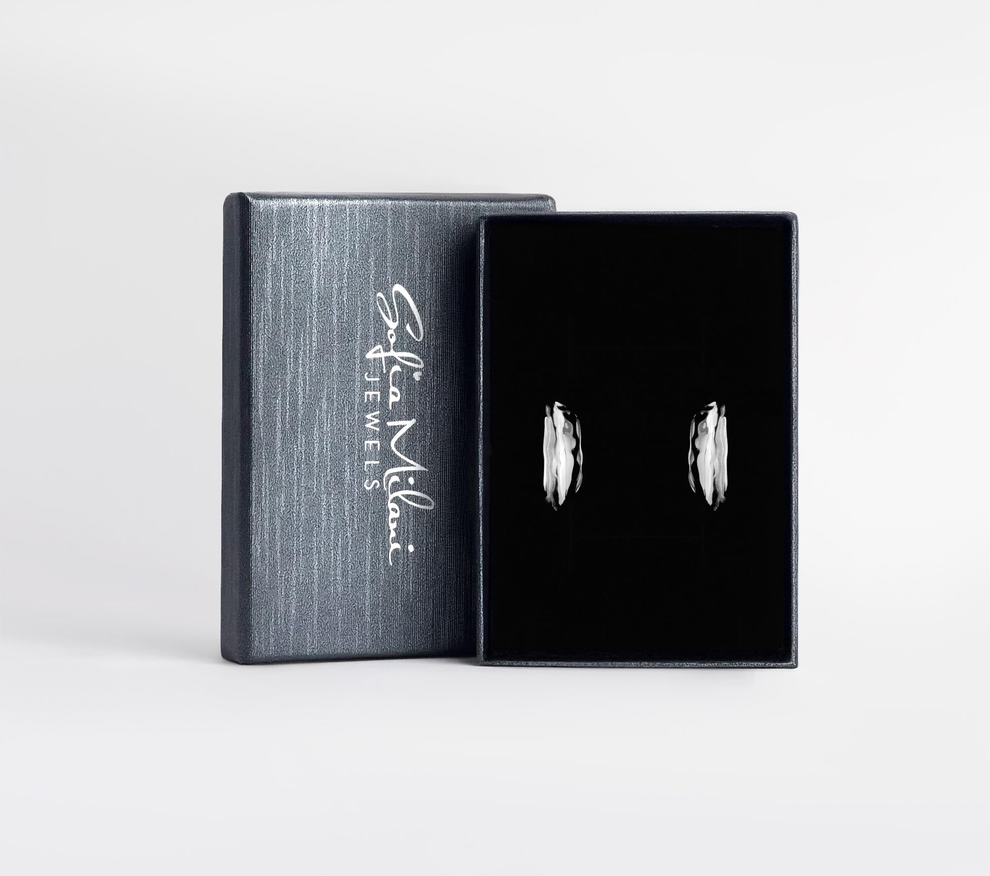 SOFIA MILANI - Damen Ohrringe 925 Silber - Gehämmerte Creole