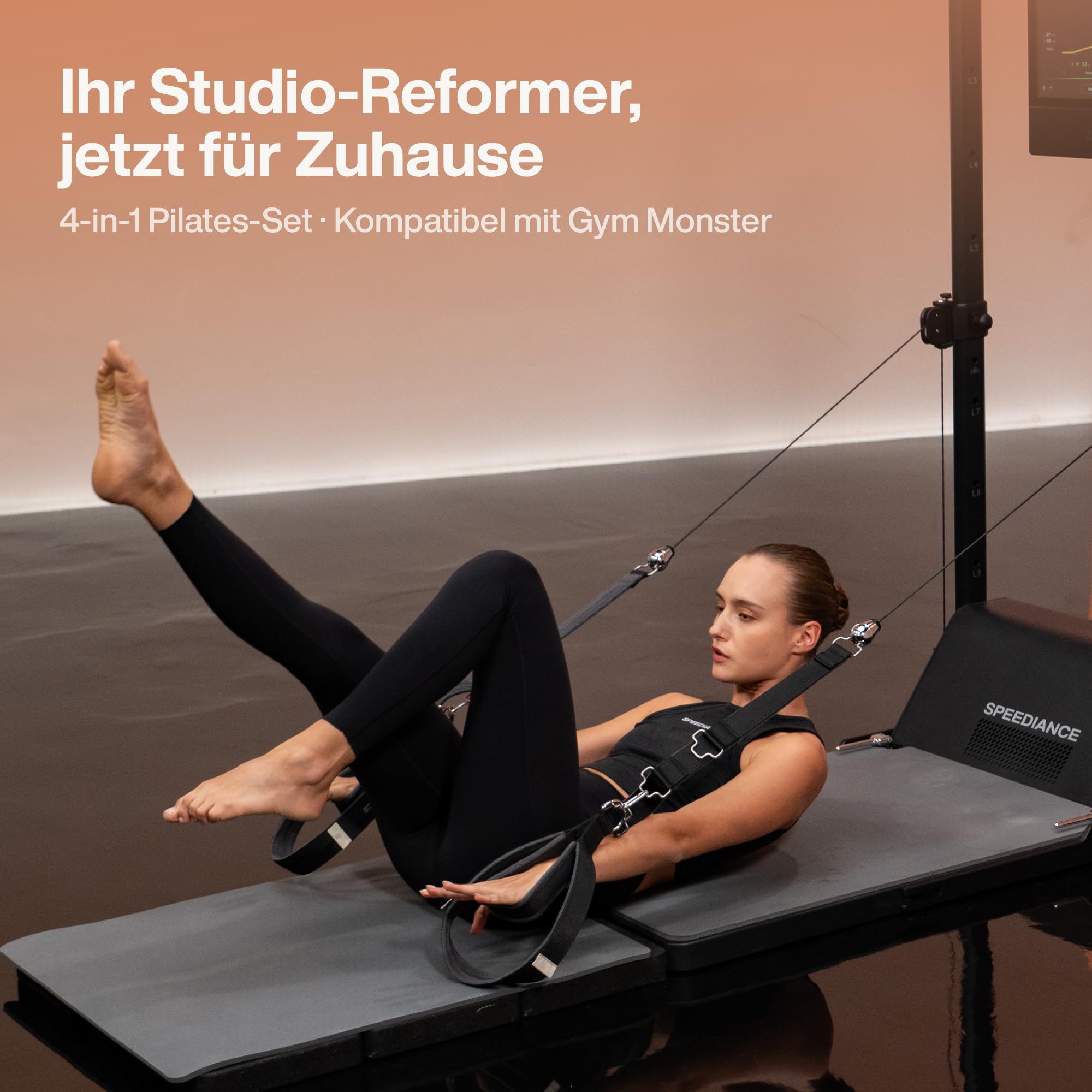 Speediance Pilates-Set-Aufsatz für Gym Monster, Schlaufen, Gurte, Plattform-Erweiterungsteile, Pilates-Matte – für das Fitnessstudio zu Hause, Workout und Training