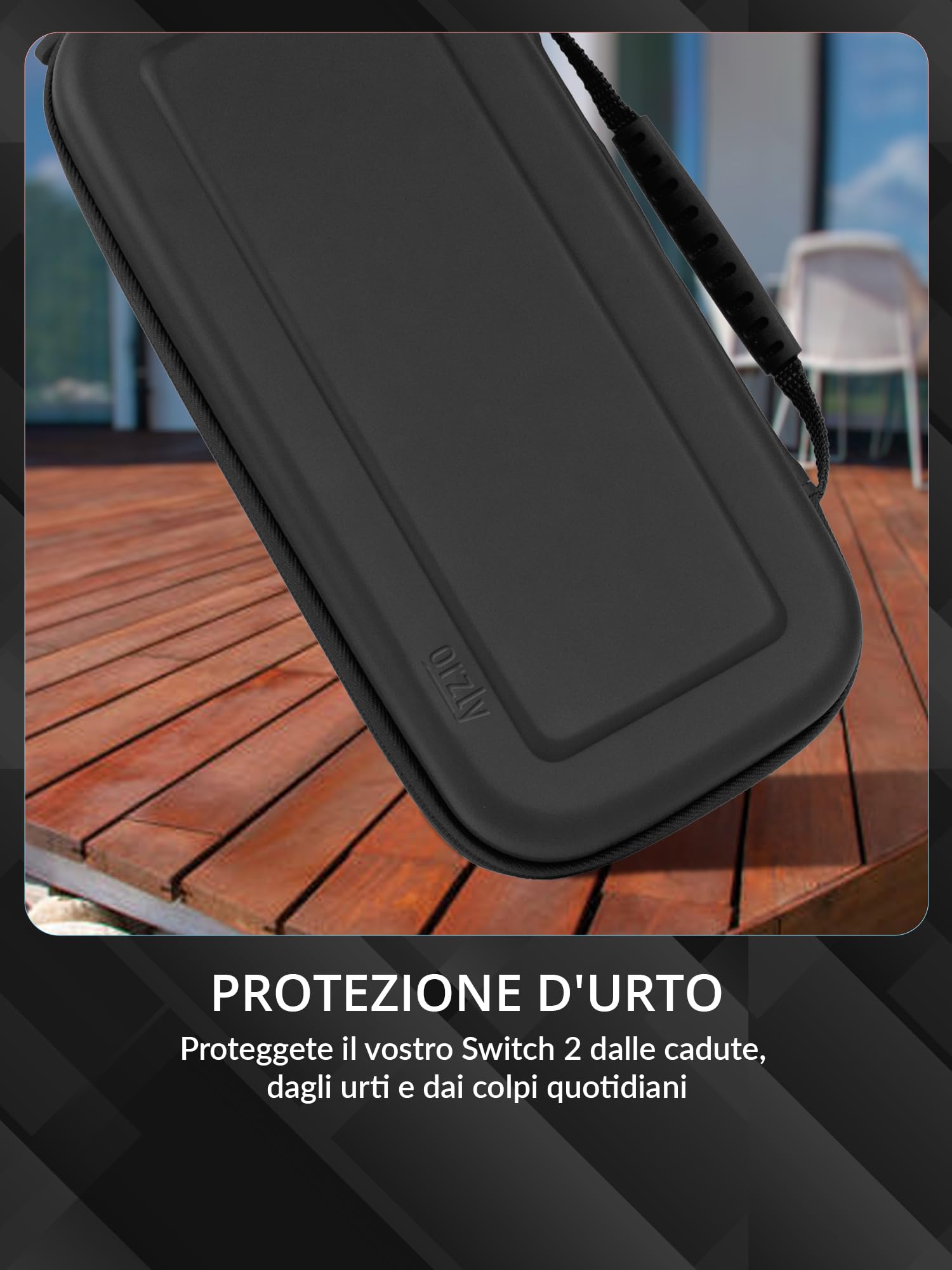 Orzly Custodia per Nintendo Switch 2, custodia protettiva da viaggio con pad per lo schermo, schede di gioco e slot MicroSD con tasche per gli accessori della console