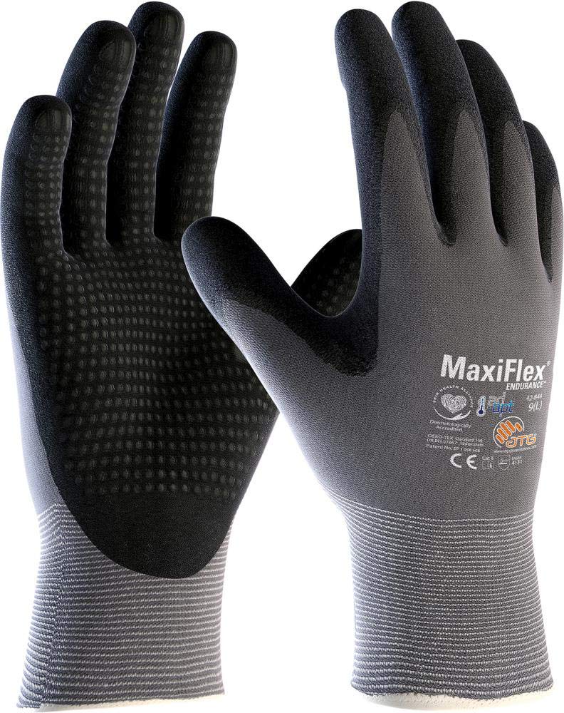 ATG Montagehandschuh MaxiFlex Endurance 2456 Nylon Größe:8 grau/schwarz Inhalt:12Paar EN 388 Kat.II