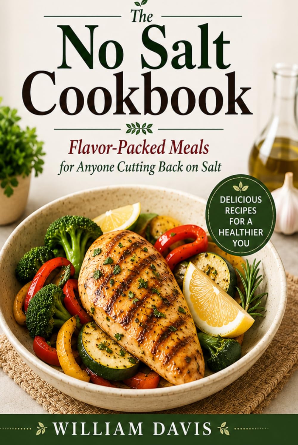 The No Salt Cookbook: Flavor-Packed Meals for Anyone Cutting Back on Salt