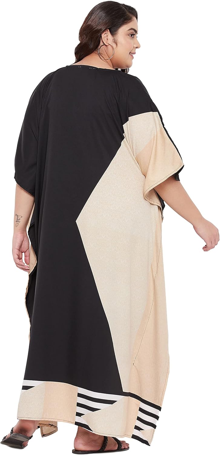 Gypsie Blu Caftans for Women Plus Size Polyester Maxi Beach Dresses Bathing Suit Long Kaftan Swimsuit Coverup House Dress - Image 6
