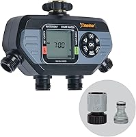 Melnor HydroLogic 4-Zone Digital Water Timer 65141AMZ - Programmable Hose Timer with Rain Delay for Garden & Lawn