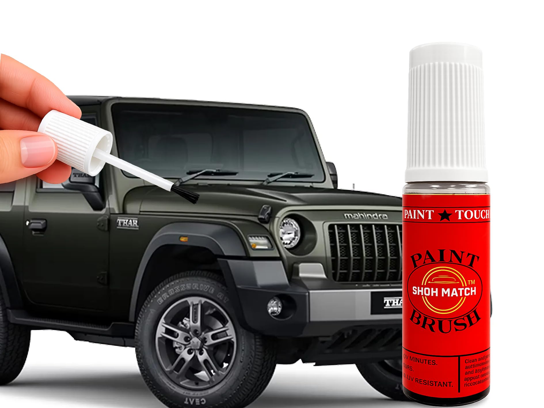Show Match 2K Touch-Up Paint for Mahindra Thar– Scratch Remover Pen (Multiple Colors) (Deep Forest(MM9610)-image-14