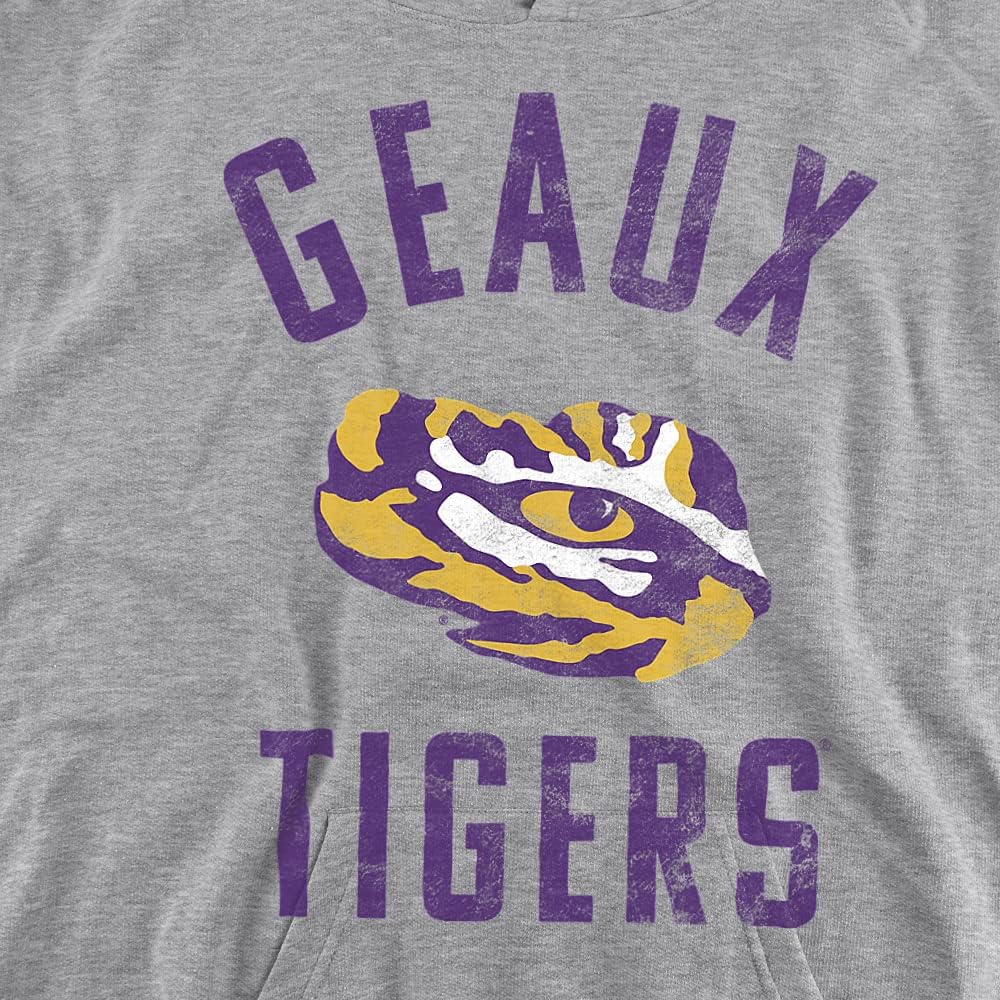 Louisiana State University LSU Official Tigers Logo Youth Kids Boy/Girls Pull-Over Hoodie Sweatshirt - Image 2