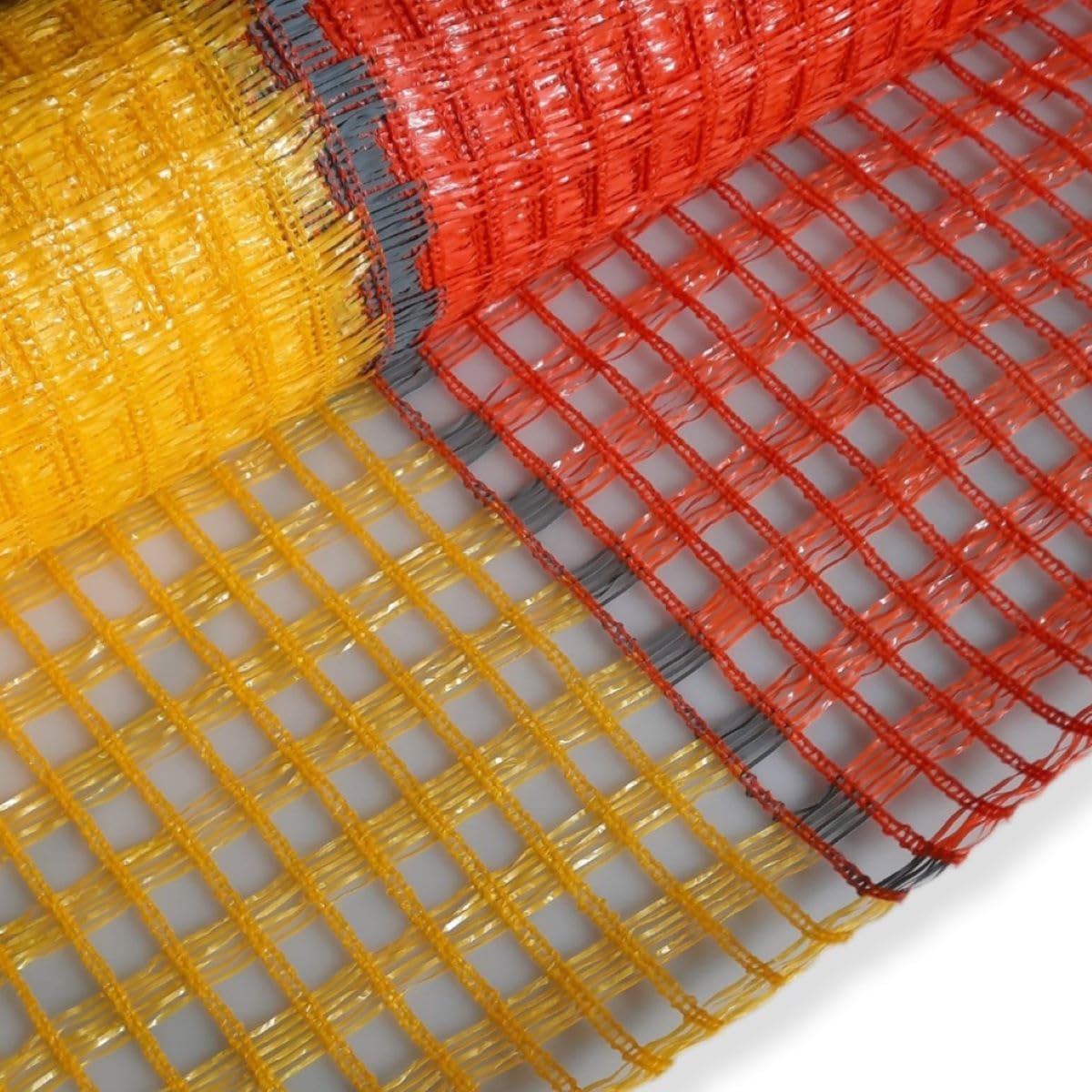 Absperrnetz Baustellenzaun Schutznetz 1,00 m x 50,00 m orange-gelb reflektierend