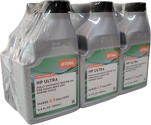Miniatura 3 de STIHL 0781 313 8010 6.4 onzas de aceite de motor de alto rendimiento Ultra 2 ciclos, paquete de 6