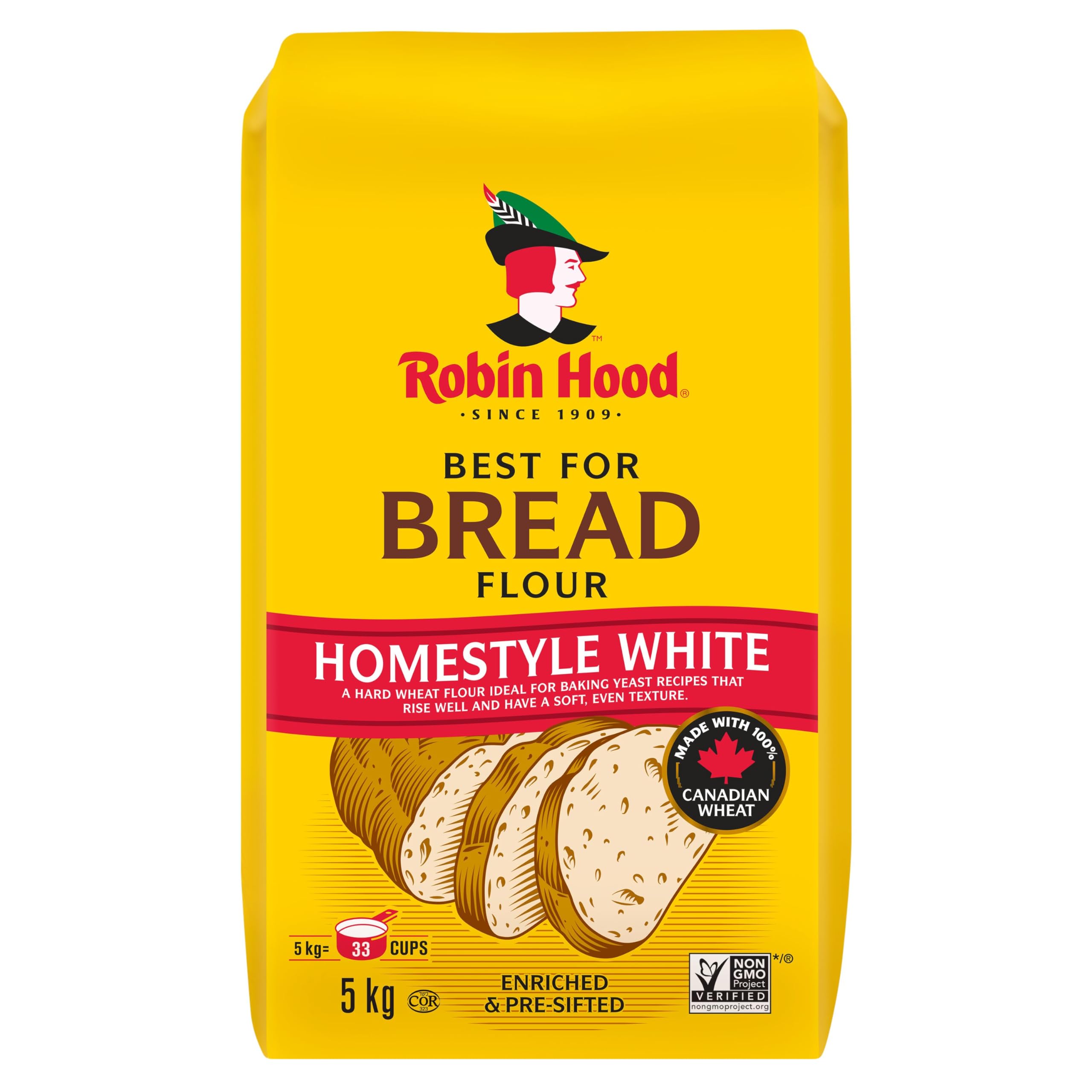 obin Hood Best For Bread Homestyle White Flour 5kg