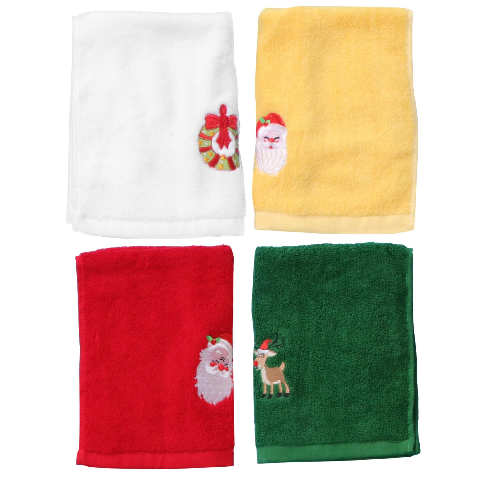 12piezas Toallas De Navidad Bordadas Toallas para Cocina y Baño Absorbentes y
