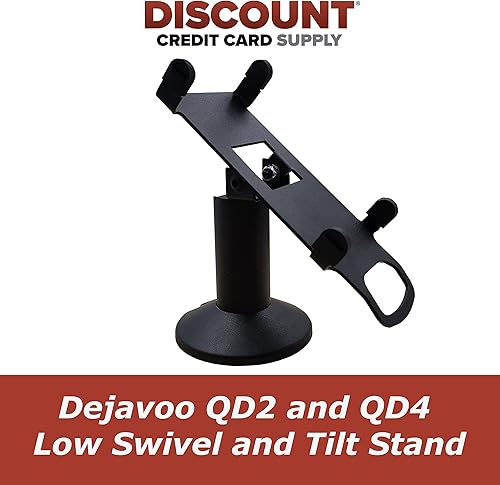 Miniatura 2 de DCCStands Dejavoo QD2, QD4 y QD5 - Soporte de terminal giratorio e inclinable de perfil bajo de 4 pulgadas