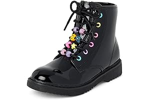 Girls Leather Lace Up Combat Boots