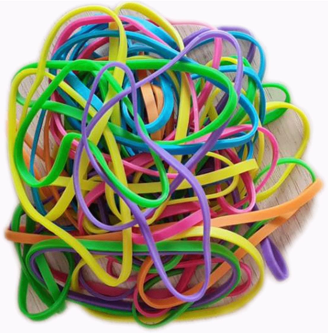 50 Pcs 3 inch Silicone Rubber Bands Assorted Multicolor