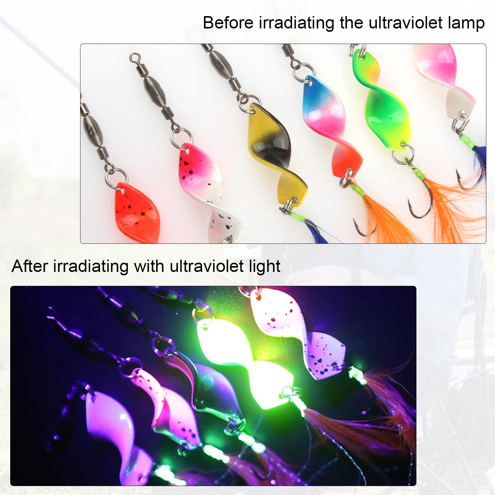 Set di 6 Esche Artificiali Spinning con Rolling Swivels Spoon Trout Area Colore Spoon Trota Resistenti All'usura Pesca Trota Lago per Spigole Trote Pesce Persico Salmoni Lucci e Granchi