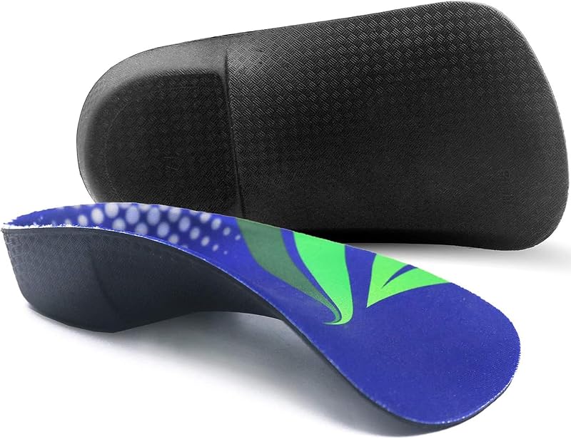 Plantar Fasciitis Insoles,3/4 Length Arch Support Insoles for Women and Men | Shoe Inserts for Flat Feet, Over-Pronation, Heel Pain Relief, Orthotic Insoles with High Arch for Running, Work Boots, L
