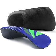 Plantar Fasciitis Insoles,3/4 Length Arch Support Insoles for Women and Men | Shoe Inserts for Flat Feet, Over-Pronation, Heel Pain Relief, Orthotic Insoles with High Arch for Running, Work Boots, S