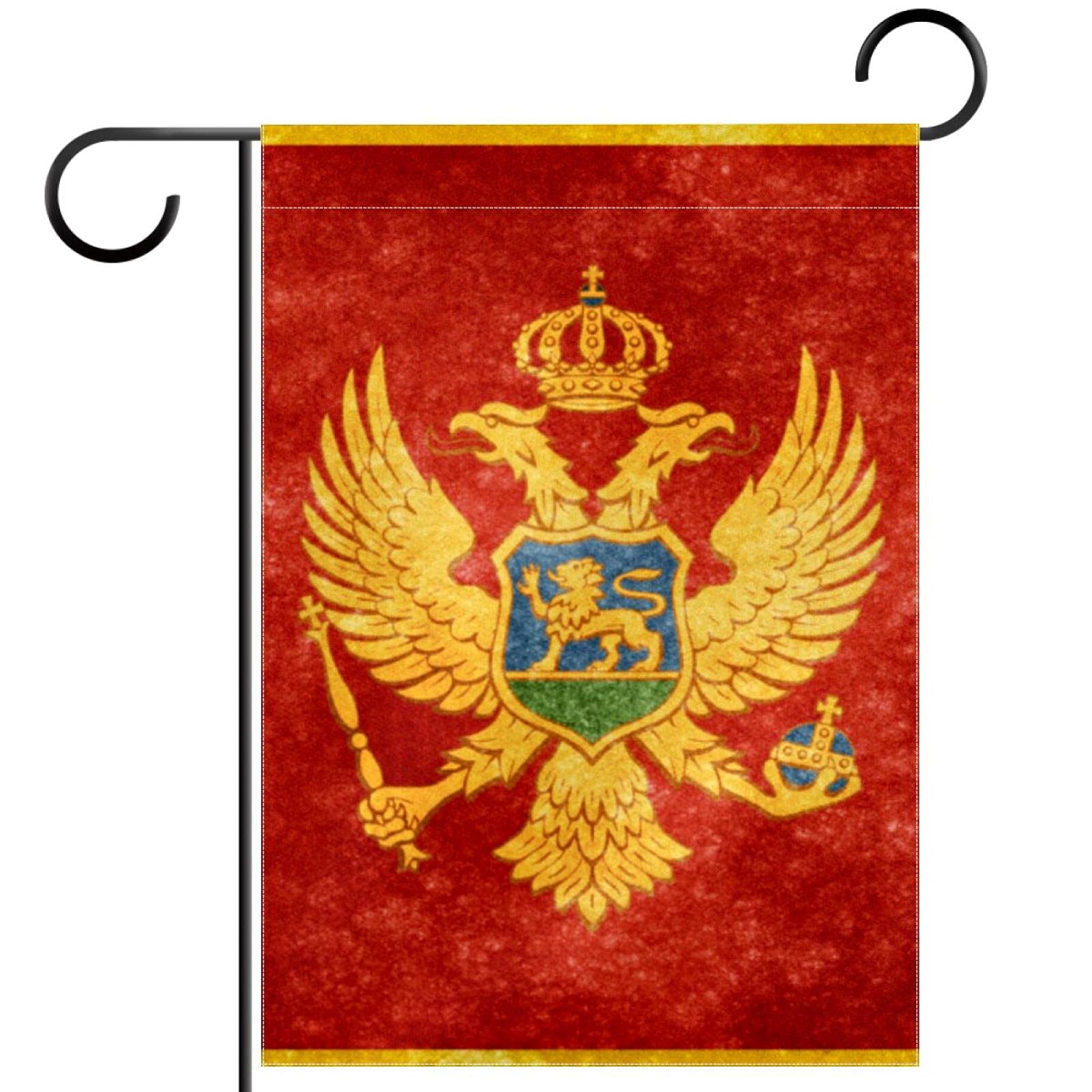 Drapeau rouge de bienvenue robuste en tissu double face toutes saisons